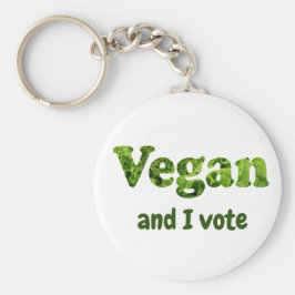 Anpassen Veganer aktivistischer Wähler Schlüsselanhänger