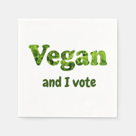 Anpassen Veganer aktivistischer Wähler Serviette