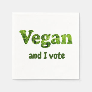 Anpassen Veganer aktivistischer Wähler Serviette