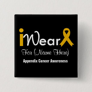 Anpassen von Amber Ribbon-Anhang-Krebs Button