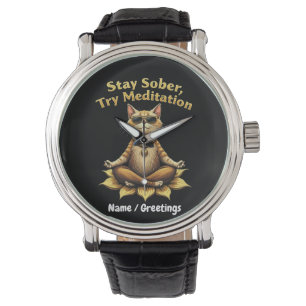 Anpassen von Bleibe nüchtern Versuchen Meditations Armbanduhr