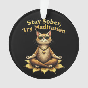 Anpassen von Bleibe nüchtern Versuchen Meditations Ornament