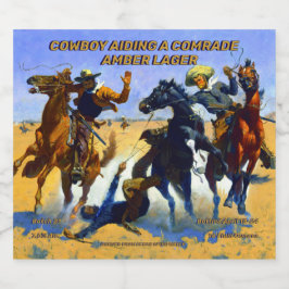 Anpassen von Cowboy mit einer detaillierten Zuhaus Bierflaschenetikett