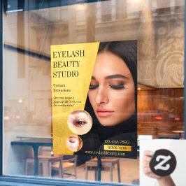 Anpassen von Eyelash Extensions Studio Business Fr Fensteraufkleber