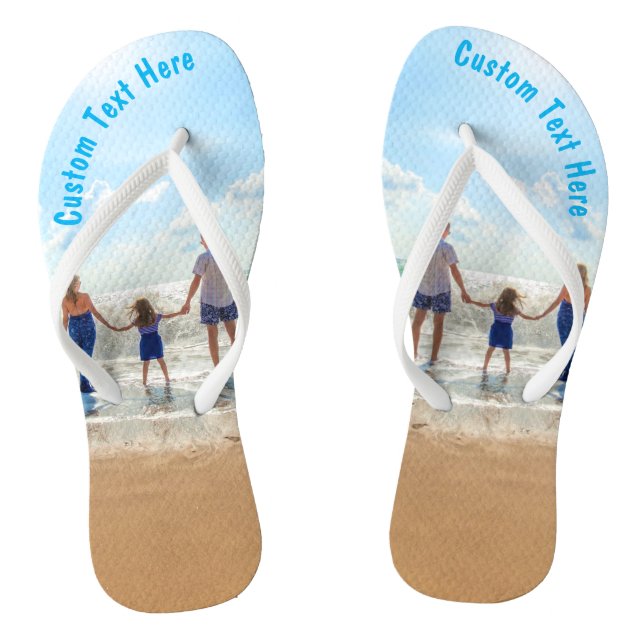 Anpassen von Foto-Flip-Flops mit Text Flip Flops (Fußbett)