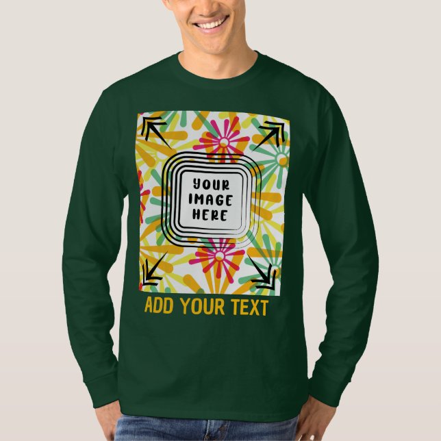 Anpassen von Foto und Text hinzufügen T-Shirt (Vorderseite)
