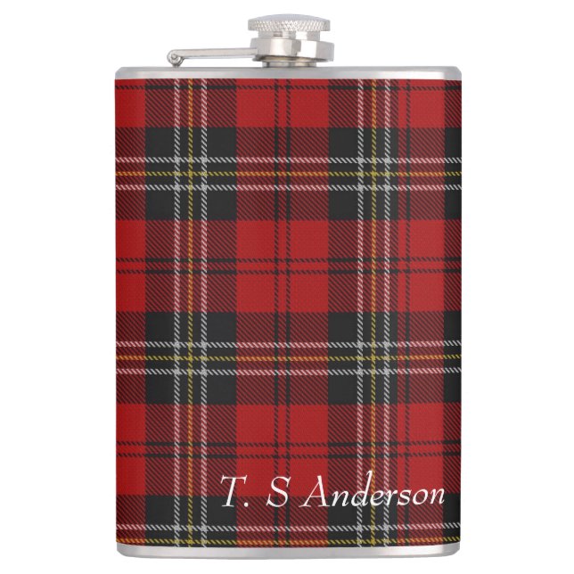 Anpassen von Frames - Red Tartan Macpherson Clan Flachmann (Vorderseite)