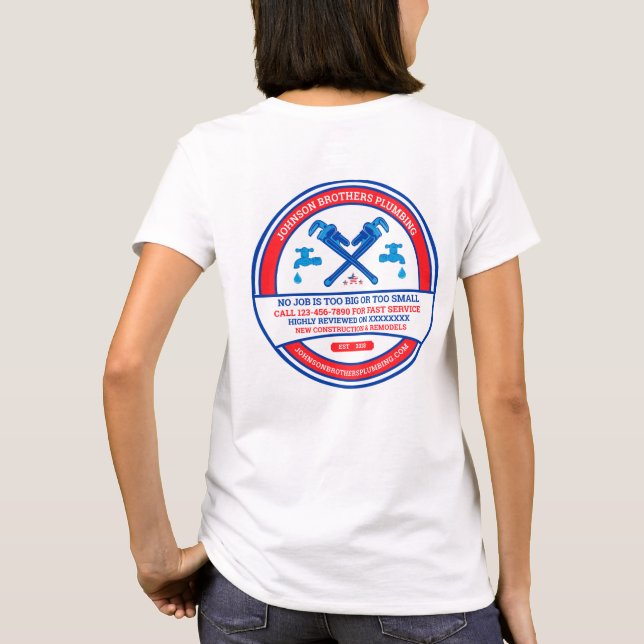 Anpassen von Geschäftsfrauen von Anlegern T-Shirt (Rückseite)