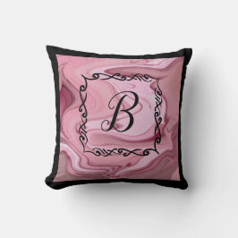 Anpassen von Monogram-Throw-Kissen Pink-Mauve-Wirb Kissen