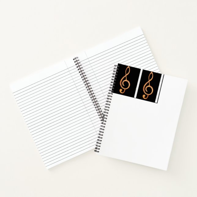 Anpassen von Musik durch Treble Clef Notizbuch (Innenseite)