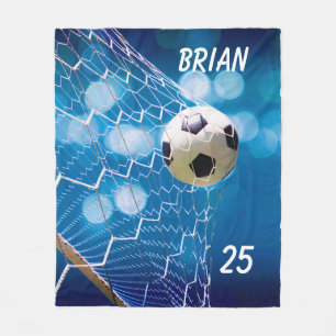 Anpassen von Name und Nummer des Fußball-Zielplan Fleecedecke