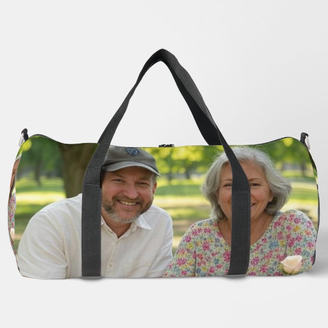 Anpassen von neuem Foto hinzufügen Duffle Bag (Vorderseite)