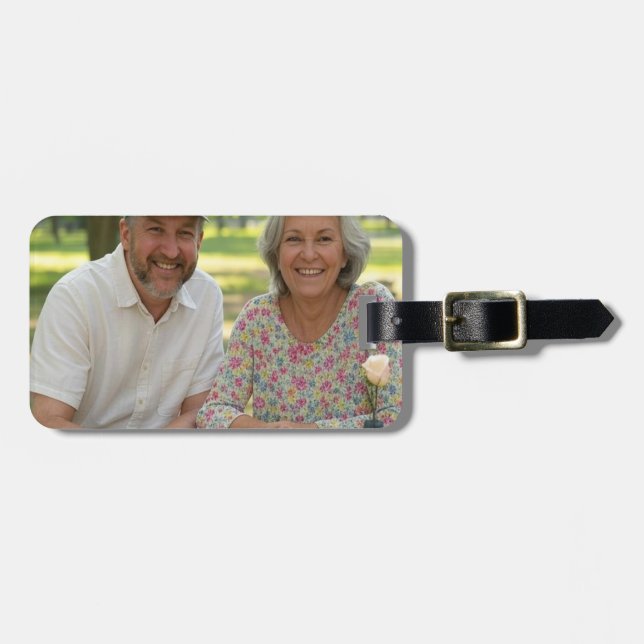 Anpassen von neuem Foto hinzufügen Gepäckanhänger (Vorderseite horizontal)