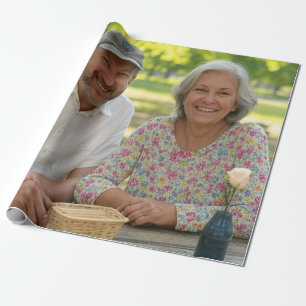 Anpassen von neuem Foto hinzufügen Geschenkpapier