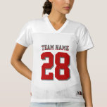 Anpassen von Red and Gray Football Sports Jersey<br><div class="desc">Mit diesem personalisierten Trikot können Sie sich das Fußballspiel anschauen. Passen Sie die Wörter an, um Ihr Lieblings-Sportteam und Ihre Spielernummer zu reflektieren. Sie können auch einen benutzerdefinierten Namen auf der Rückseite hinzufügen. Die Wörter sind rot und grau. Sie können auch die Farbe anpassen. Wenn Sie ein Fan von Fußball,...</div>