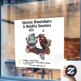 Anpassen von Scooter für die Mobilität der medizin Fensteraufkleber