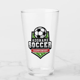 Anpassen von Soccer ADD TEXT Varsity Team Player Glas