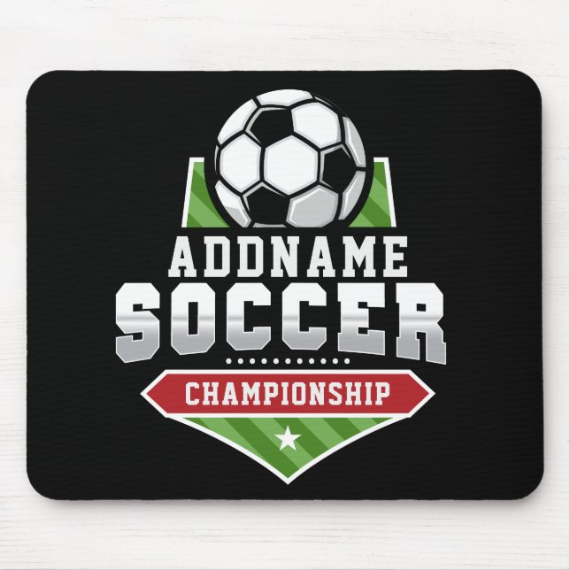 Anpassen von Soccer ADD TEXT Varsity Team Player Mousepad (Vorne)