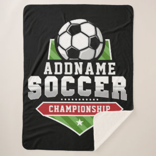 Anpassen von Soccer ADD TEXT Varsity Team Player Sherpadecke