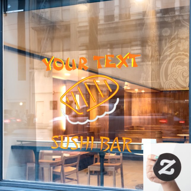 Anpassen von Sushi-Bar-Neon Fensteraufkleber (Café-Fenster)