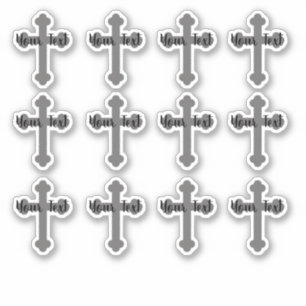 Anpassen von Text - Cross Vinyl Aufkleber