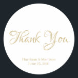 Anpassen von Text Hochzeitsgeschenk für Tagaufkleb Runder Aufkleber<br><div class="desc">Text anpassen,  Name Hochzeitsgeschenk bevorzugen Tagaufkleber</div>