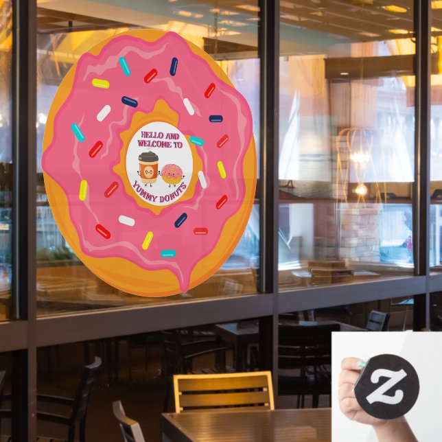 Anpassen von Willkommenscoffee und Donut Shop-Best Fensteraufkleber (Restaurantfenster)