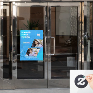 Anpassen Zahnarzt Klinik Bild Anzeige Fensteraufkleber