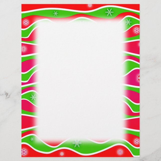 ANPASSENDE CHRISTMAS-STRIPEN LETTERHEAD-VORLAGE (Vorderseite)