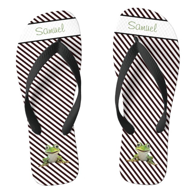 Anpasster Namensfrosch Flip Flops (Fußbett)