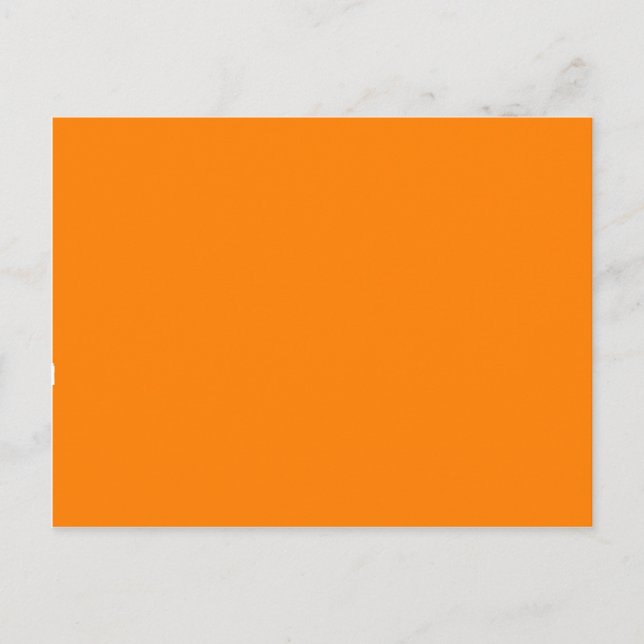 Anpasster Orange Color Designer Postkarte (Vorderseite)