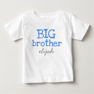 Anpasstes Hinzufügen eines Namens Blue Text Big Br Baby T-shirt