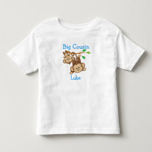 Anpasstes Hinzufügen eines Namensjunge Affen Big C Kleinkind T-shirt