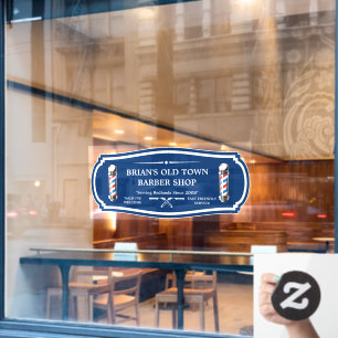 Anpassung alter modischer Barbershop-Polen-Front Fensteraufkleber