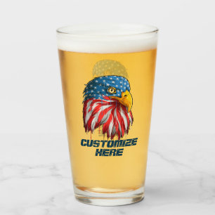 Anpassung Amerikanische Patriotische USA-Flagge We Glas