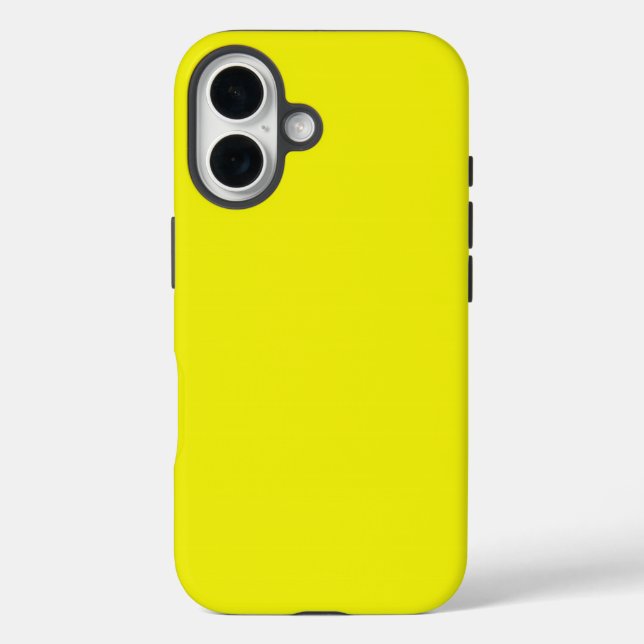 Anpassung an alle Telefongehäuse - Hellgelb iPhone 16 Hülle (Rückseite)