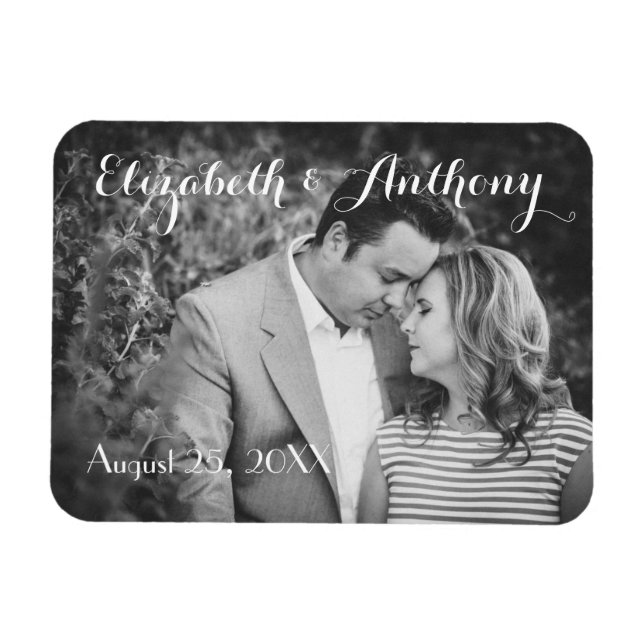 Anpassung an die Hochzeit von Fotos Magnet (Horizontal)