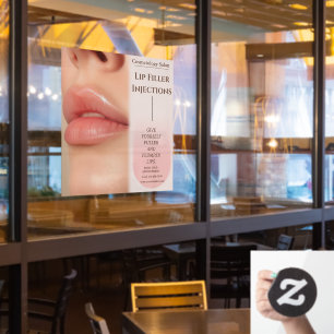 Anpassung Botox Lippen Filler Kosmetologie Schönhe Fensteraufkleber