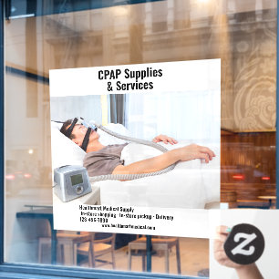 Anpassung der CPAP-Lieferungen an den medizinische Fensteraufkleber