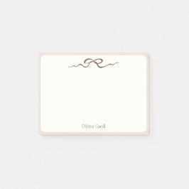 Anpassung des Namens | Süßes Geschenk mit Schleife Post-it Klebezettel