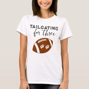 Anpassung für drei schwangere Fußballspieler T-Shirt