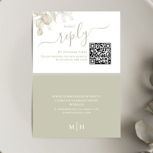 Anpassung von Sage Green Wedding Response RSVP Karte