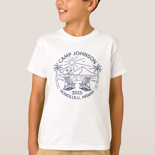 Anpassungsgruppe für Familienurlaub T-Shirt (Vorderseite)