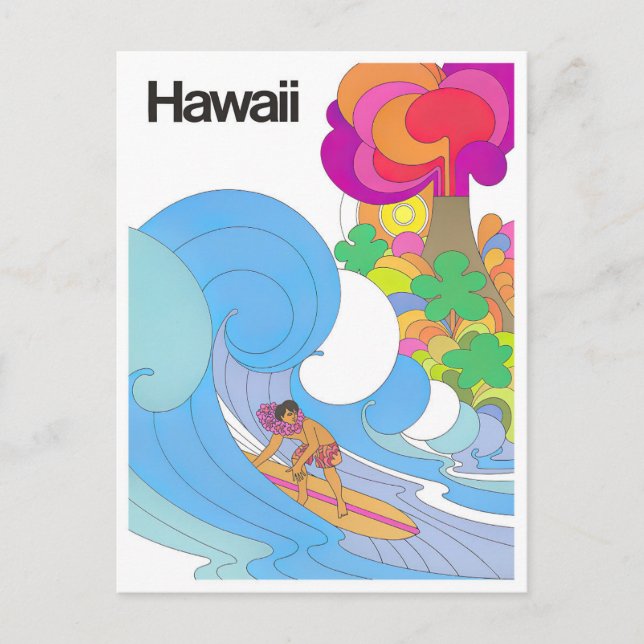 Anreise nach Hawaii Postkarte (Vorderseite)