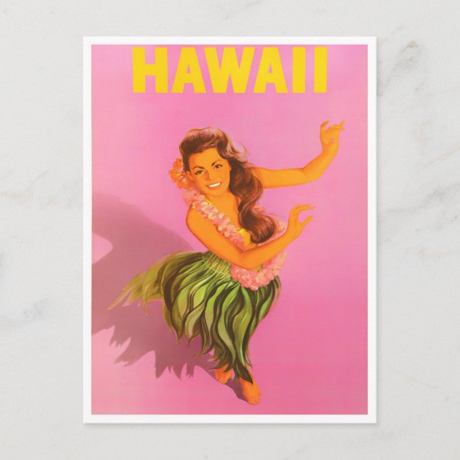 Anreise nach Hawaii Postkarte (Vorderseite)