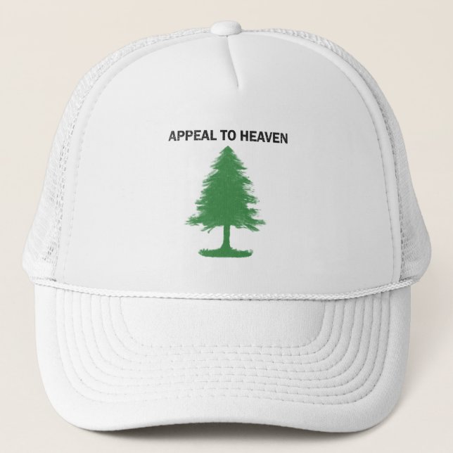 ANRUF AUF die Fahne der Pine Tree Flag 1775 Religi Truckerkappe (Vorderseite)