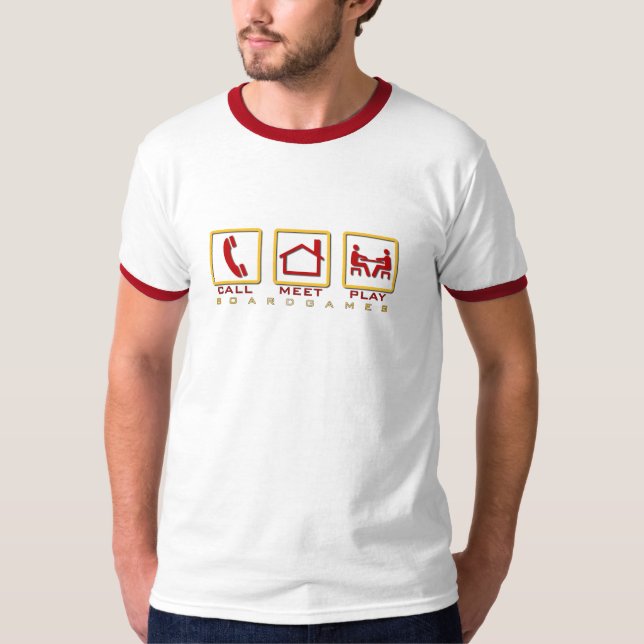 Anruf-Treffen-Spiel T-Shirt (Vorderseite)