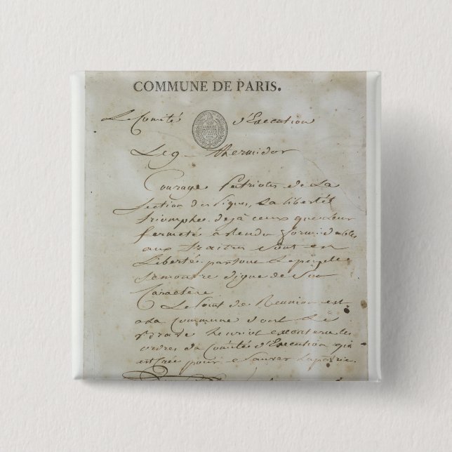 Anruf von Maximilien de Robespierre Button (Vorderseite)