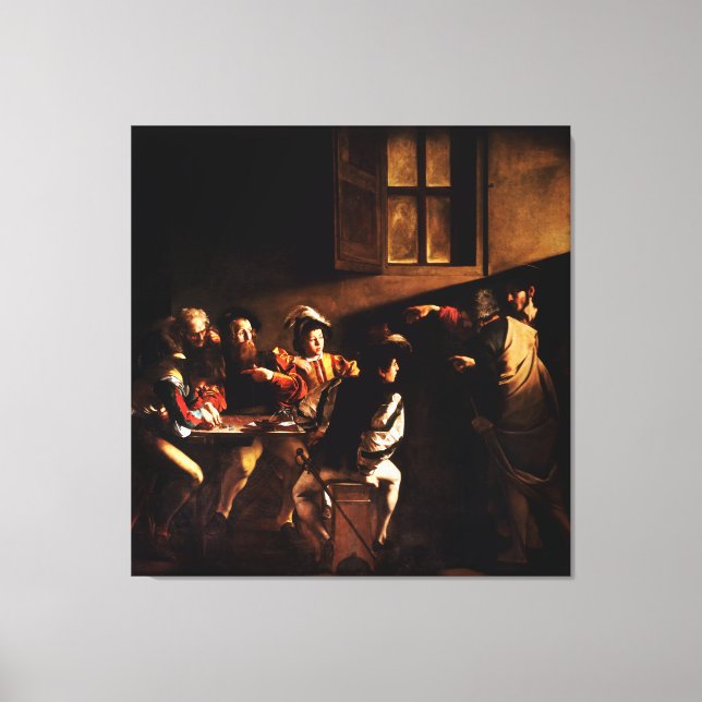 Anruf von St. Matthew durch Caravaggio (1600) Leinwanddruck (Vorderseite)