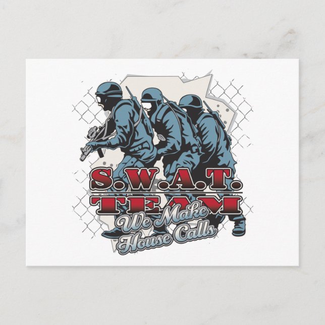 Anrufe des SWAT-Teams Postkarte (Vorderseite)